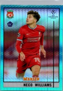 2020-21 Topps Merlin Collection Chrome UCL Aqua Prism #32 Neco Williams (RC) - Picture 1 of 2
