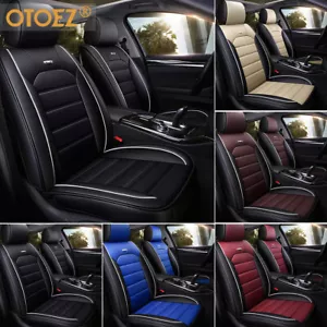 Leather Car 5 Seat Cover Full Set Waterproof Cushion Cover For Chevrolet Malibu - Foto 1 di 16