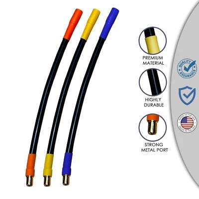 6.5MM Male To 6.5MM Female 6Inch ESC Extension Adapters 8AWG SPEED RUN Wires - Image 1 of 2