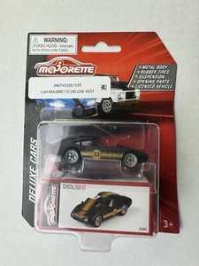 Majorette Deluxe Cars Toyota 2000GT Black Matte/gold  1:64 - Picture 1 of 3