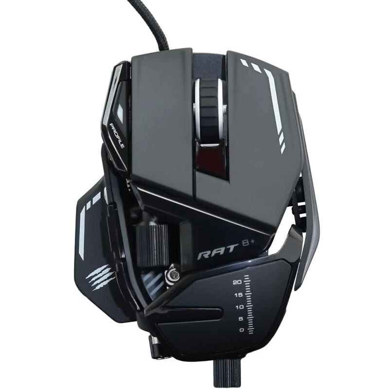 Mad Catz R.A.T.8 Plus Wired Gaming Mouse FPS Up to 16000 DPI MR05DCINBL000-0J - Image 1 of 1