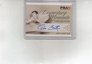 Don Carter PBA Bowlers Autografo 2008 Rittenhouse Legendary Moment Card - Foto 1 di 2