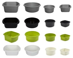 New Plastic Small & Large Round / Rectangular Washing Up Bowl Basin Sink Kitchen