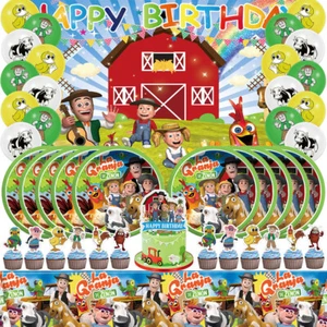La Granja De Zenón Granja Fiesta Suministros Cumpleaños Decoración Platos Globos Banner - Imagen 1 de 8
