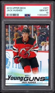 JACK HUGHES 2019-20 Upper Deck Young Guns ROOKIE PSA 10 Gem Mint Devils Hot RC - Picture 1 of 2