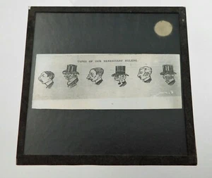 Antike Glas Cartoon Illustration Magische Laterne Dia Arten von Erblineal - Bild 1 von 3