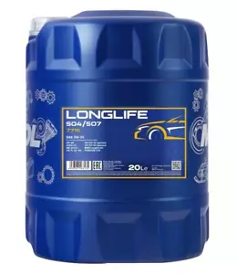 20 Litro Mannol Longlife 504/507 5W-30 olio motore Api Sn Acea C3 7715 - Bild 1 von 2