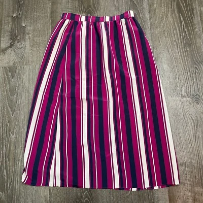 Falda Lápiz Recta Sasson Mujer Falda Rayas Multicolor Botón Talla 8 Foto 1 de 4