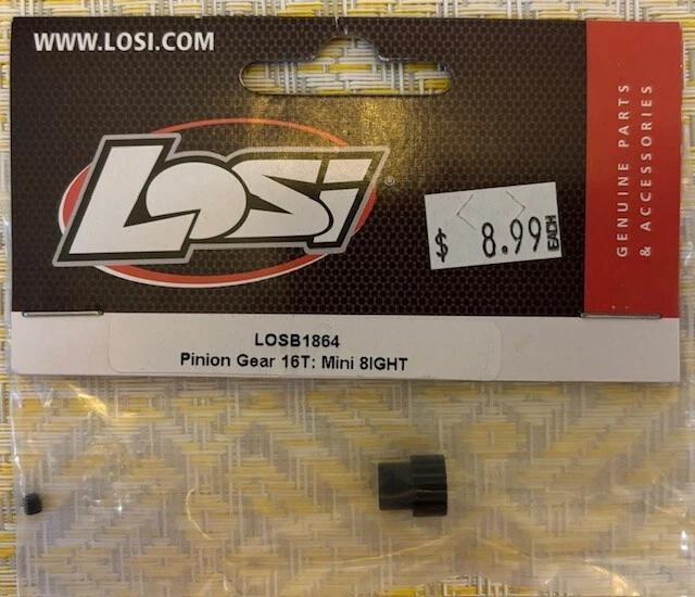 Losi Part #LOSB1864: Pinion Gear 16T: Mini 8ight; NISP - Image 1 of 1