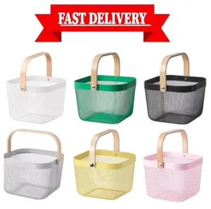 IKEA RISATORP Cesta Gris Comestibles Frutas Transporte Cesta 25x26x18cm - Imagen 1 de 14