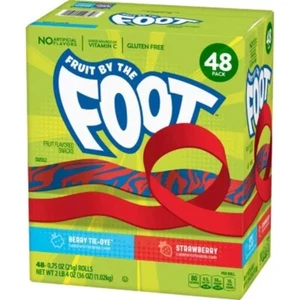 Fruit by the Foot Snacks Berry Tie-Dye e Fragola Confezione Varietà (48 ct.) - Foto 1 di 1
