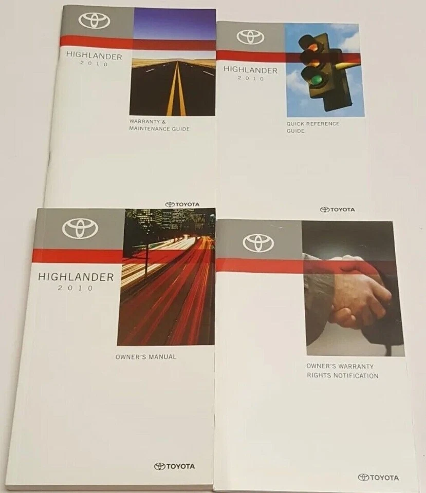 Toyota Highlander 2010 manual del propietario limitado deportivo base SE AWD tracción delantera 2,7 L 3,5 L OEM Foto 1 de 1