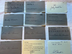 LOT - 35 Cut autographs of Baseball Stars / HOF many deceased vintage
