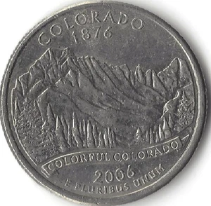 2006-P, 25 Cent, Colorado, Washington, 50 Staaten (US MÜNZE, GELD, SAMMLERSTÜCK - Bild 1 von 2