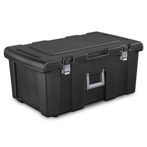 Hot sale,Sterilite Footlocker Plastic Adult, Black - Picture 1 of 11