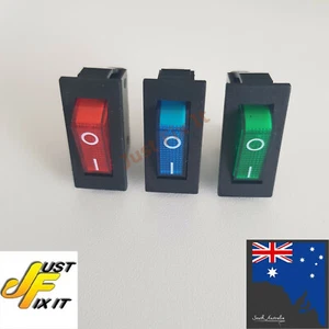 Rocker Switch Illuminated Blue/Red/Green SPST 15A 240VAC - Bild 1 von 9