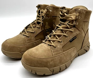 Free Soldier Men's Tan Suede Fabric Lace Up Round Toe Tactical Boots Size 12 - Picture 1 of 11