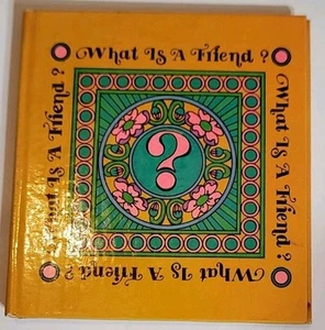 Was ist ein Freund? Vintage American Greetings Sunbeam Bibliothek Hardcover Minibuch - Bild 1 von 4