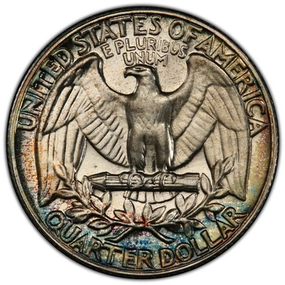 1960 Doubled Die Reverse Washington Silver Quarter DDR FS-801 PCGS PR66 w/Color - Image 1 of 4