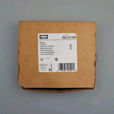 Hubbell HBL5100P9W Plug, 100A 120/208V 4 Pole 5 Wire Grounding 3 Phase - Image 1 of 2