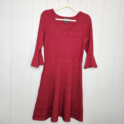 Vestido Suéter Estilo Gabby Rojo Para Mujer Mediano Rojo Tejido Manga Larga Informal Foto 1 de 4