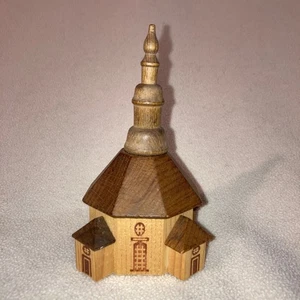 Seiffener Kirche "Seiffenkirche" deutsche Handarbeit Holz Sammlerstück - Bild 1 von 6