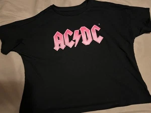 AC/DC "Pink Logo" Wonder Nation -- Mädchen L (10-12) Crop Top T-Shirt ROCK Metal_ - Bild 1 von 3