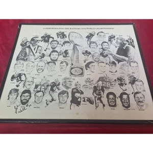 1976 OAKLAND RAIDERS SUPER BOWL XI SIGNED POSTER JIM PLUNKETT DAVE CASPER + More - Picture 1 of 15