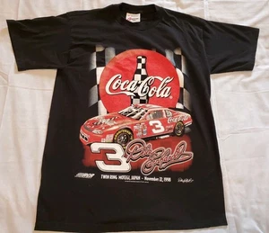 Vintage 1998 Dale Earnhardt Coca Cola Race Twin Ring Motegi Japan NASCAR T-Shirt MED - Bild 1 von 8
