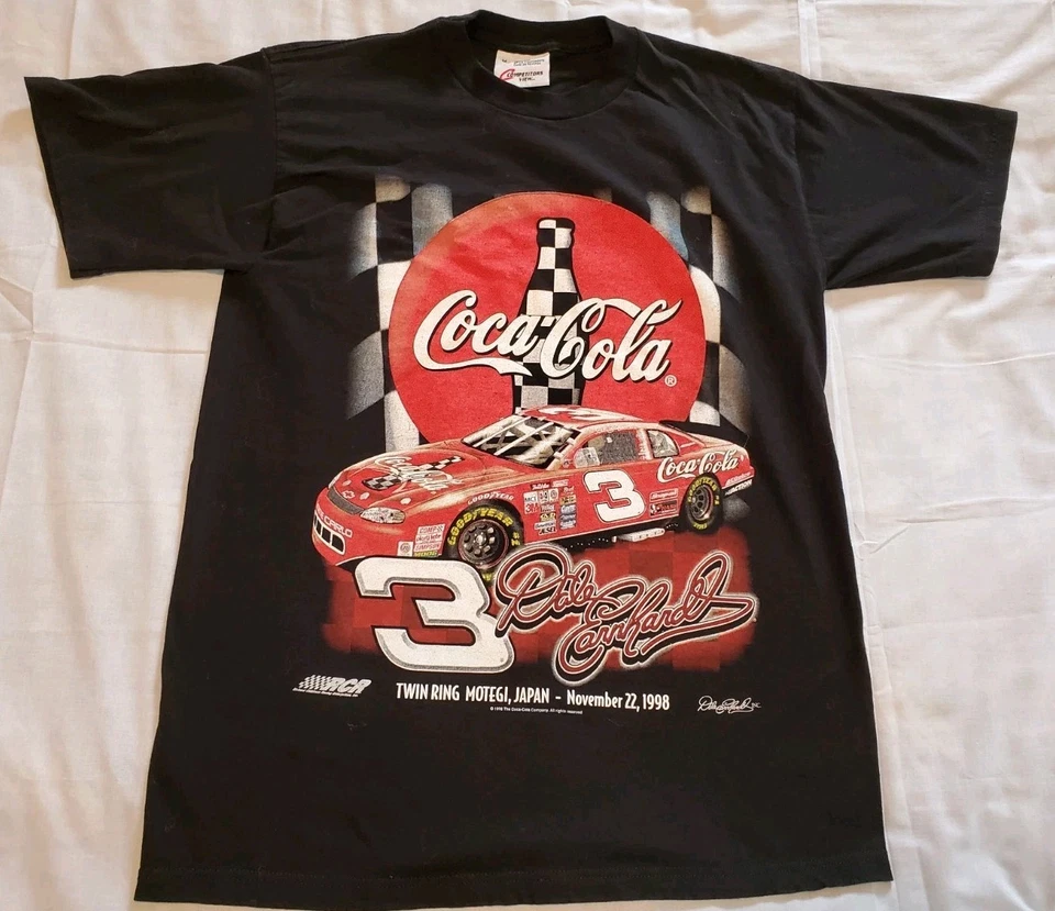 Camiseta De Colección 1998 Dale Earnhardt Coca Cola Race Doble Anillo Motegi Japón NASCAR MED Foto 1 de 4