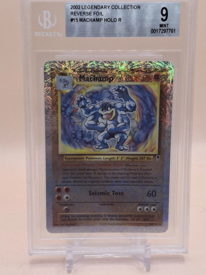 2002 Legendary Collection Machamp 15/110 Reverse Beckett 9 Mint - Image 1 of 2