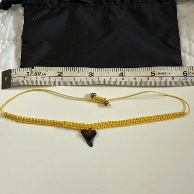 Ladies Homemade Yellow Adjustable Bracelet “Shark Teeth “ New - Image 1 of 4