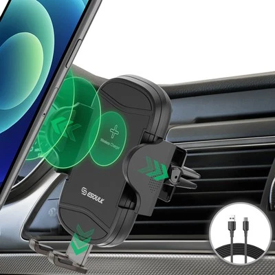 Car Wireless Phone Charger Mount Holder Air Vent Fast Charge Qi 10W Universal - Image 1 of 4