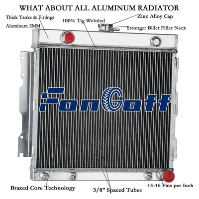 2 CORE Radiator FOR 1972-79 DODGE D100 W150 Ramcharger/Plymouth PB200 PB100 5.9L - Image 1 of 4