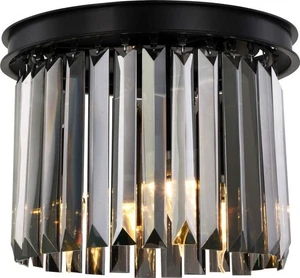 Sydney Crystal Ceiling Light-Matte Black Design - Picture 1 of 1
