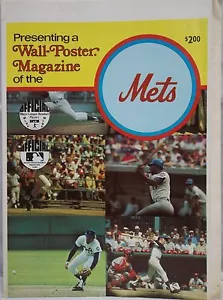 Cartel de pared de béisbol oficial de la MLB de los Mets de Nueva York 1972 plegado 25x35 - Imagen 1 de 12