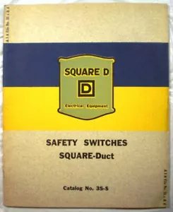 SQUARE D Co Catalog Electric Electrical Safety Switches Square-Duct Feb 1930 - Foto 1 di 10