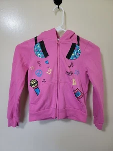 JoJo Siwa Girl's Hoodie Size Medium 7/8 Pink Color Long Sleeve HeadPhones Logo. - Picture 1 of 8