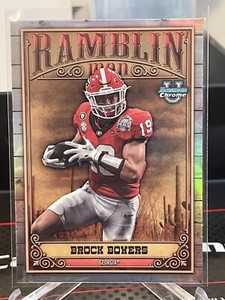 Brock Bowers 2023 Bowman Chrome University Ramblin Man Insert RC #RM-1