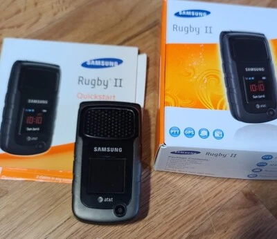 Samsung Rugby II SGH-A847 3G AT&T Network Black & Green Flip-Phone Dual Screen - Image 1 of 3
