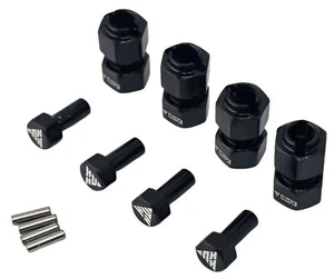 NHX RC Alu Rad Sechskant Adapter 7x10mm (11mm) für TRX-4M 1:18 Crawler schwarz - Bild 1 von 3