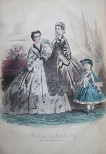 Diario de las señoritas. 29. Año. Con 19 (8 col.) Puntos de acero. 1861. - Imagen 1 de 3
