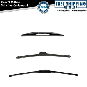 Trico Tech & Exact Fit Windshield Wiper Blade Front & Rear 3pc Set - Picture 1 of 4