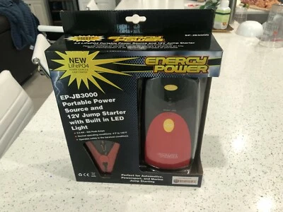 12V Jump Starter & Portable Power Source EP-JB3000 Life PO4 3.0 AH-400 peak amps - Image 1 of 4