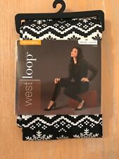 New! West Loop Ladies Fleece Leggings Holiday Print Size M/L 8-12