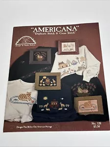 Homespun Elegance Americana Duplicate Stitch & Cross Stitch Pattern Calico Cat - Picture 1 of 12
