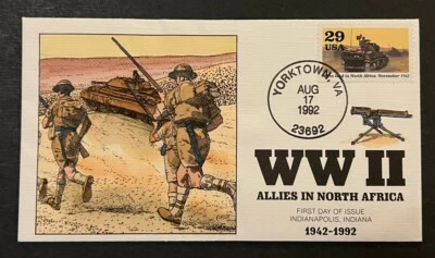 Travelstamps: 1992 US FDC - Collins “Allies in North Africa” Scott #2697j - Image 1 of 4