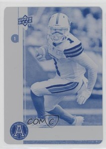 2018 Upper Deck CFL Achievement Printing Plate Cyan 1/1 Anthony Coombs #80 i9i