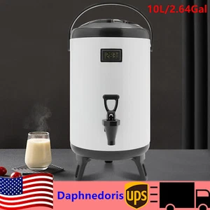 10L Insulated Beverage Dispenser Stainless Steel Cold&Hot Drink Water Dispenser - Picture 1 of 23
