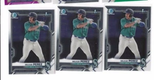 3X 2021 BOWMAN CHROME MILKAR PEREZ MARINERS - Picture 1 of 1